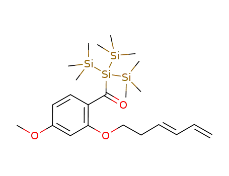 (E)-(2-(hexa-3’,5’-dienyloxy)-4-methoxyphenyl)(1,1,1,3,3,3-hexamethyl-2-(trimethylsilyl)trisilan-2-yl)methanone