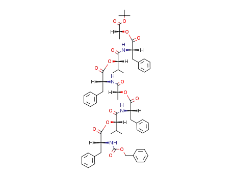 benzyloxycarbonyl D-phenylalanyl L-α-hydroxyisovaleryl L-phenylalanyl D-lactyl D-phenylalanyl L-α-hydroisovaleryl L-phenylalanyl D-lactic acid t-butyl ester