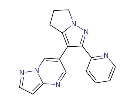Molecular Structure of 705263-09-8 (6-[2-(pyridin-2-yl)-5,6-dihydro-4H-pyrrolo[1,2-b]pyrazol-3-yl]pyrazolo[1,5-a]pyrimidine)