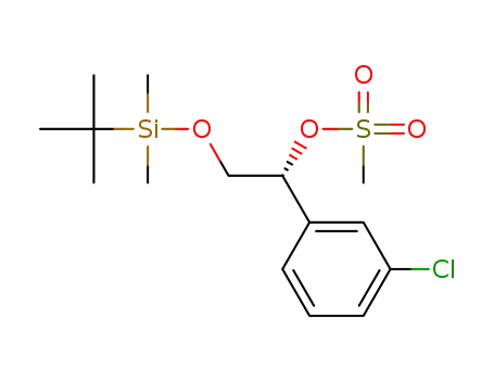 (R)-2-((tert-butyldimethylsilyl)oxy)-1-(3-chlorophenyl)ethyl methanesulfonate