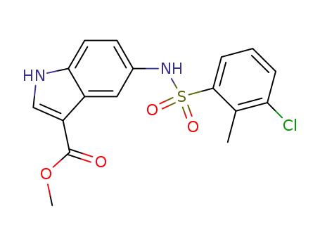 1H-Indole-3-carboxylic acid,
5-[[(3-chloro-2-methylphenyl)sulfonyl]amino]-, methyl ester
