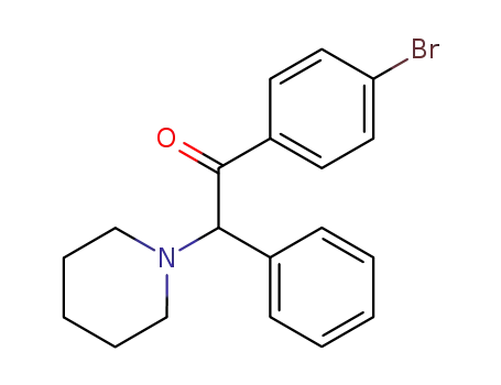 Molecular Structure of 88675-44-9 (Ethanone, 1-(4-bromophenyl)-2-phenyl-2-(1-piperidinyl)-)
