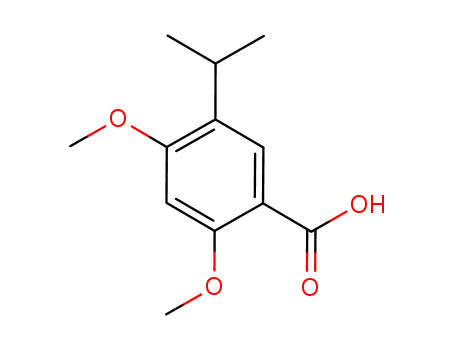 Molecular Structure of 888216-48-6 (BENZOIC ACID, 2,4-DIMETHOXY-5-(1-METHYLETHYL)-)