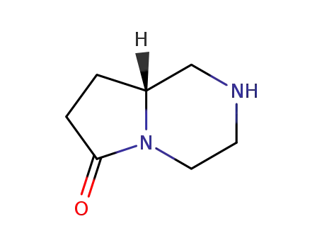 Molecular Structure of 151763-89-2 ((R)-HEXAHYDRO-PYRROLO[1,2-A]PYRAZIN-6-ONE)