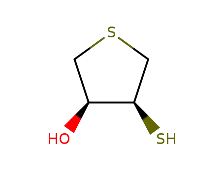 Molecular Structure of 81197-92-4 (Thiophene-3-ol, tetrahydro-4-mercapto-, cis-)
