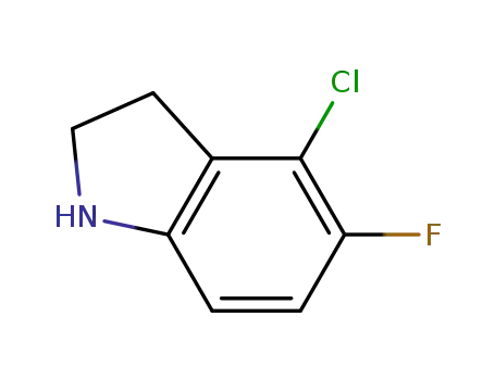 Molecular Structure of 903551-32-6 (4-Chloro-5-fluoroindoline)