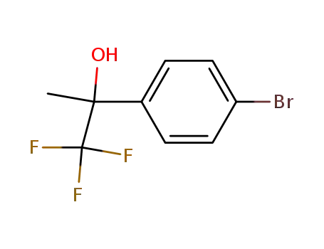 Molecular Structure of 122243-28-1 (2-(4-broMophenyl)-1,1,1-trifluoropropan-2-ol)
