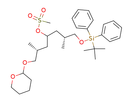 Methanesulfonic acid (R)-4-(tert-butyl-diphenyl-silanyloxy)-3-methyl-1-[(R)-2-methyl-3-(tetrahydro-pyran-2-yloxy)-propyl]-butyl ester