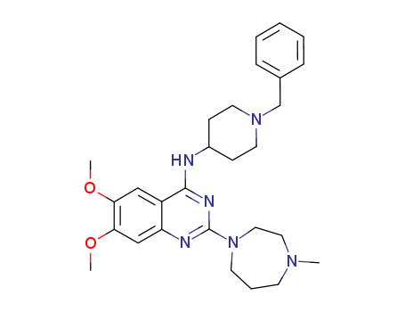 4-Quinazolinamine, 2-(hexahydro-4-methyl-1H-1,4-diazepin-1-yl)-6,7-dimethoxy-N-[1-(phenylmethyl)-4-piperidinyl]-