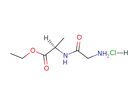 Molecular Structure of 112605-07-9 (D-Alanine, N-glycyl-, ethyl ester, monohydrochloride)