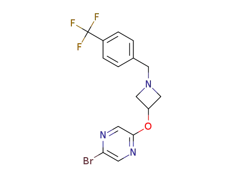 2-bromo-5-(1-(4-(trifluoromethyl)benzyl)azetidin-3-yloxy)pyrazine