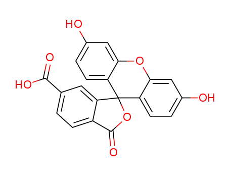 Molecular Structure of 3301-79-9 (6-Carboxyfluorescein)