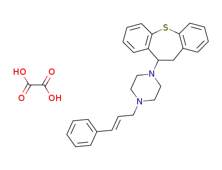 Molecular Structure of 139305-20-7 (1-(10,11-Dihydro-dibenzo[b,f]thiepin-10-yl)-4-((E)-3-phenyl-allyl)-piperazine; compound with oxalic acid)