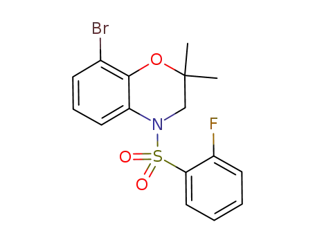 8-bromo-4-(2-fluoro-benzenesulfonyl)-2,2-dimethyl-3,4-dihydro-2H-benzo[1,4]oxazine