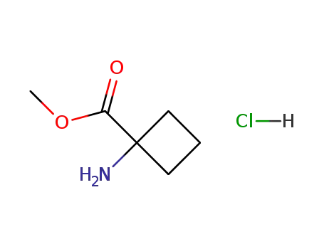 Molecular Structure of 92398-47-5 (Cyclobutanecarboxylic acid, 1-amino-, methyl ester, hydrochloride (9CI))