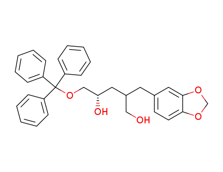 2-piperonyl-4-trityloxymethyl-1,4-pentanediol