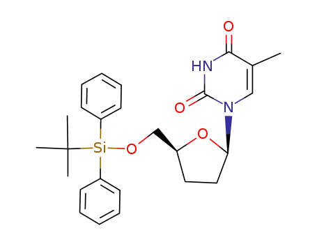 1-<5-O-(tert-butyldiphenylsilyl)-2,3-dideoxy-β-D-glycero-pentofuranosyl>thymine