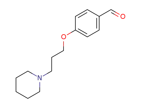 Molecular Structure of 82625-46-5 (Benzaldehyde, 4-[3-(1-piperidinyl)propoxy]-)