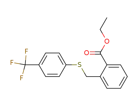 2-<4-Trifluormethyl-phenylmercapto-methyl>-benzoesaeure-aethylester