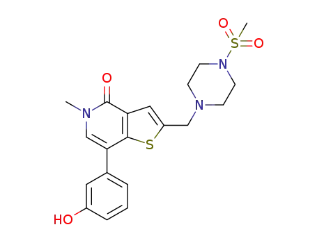 7-(3-hydroxyphenyl)-5-methyl-2-((4-(methylsulphonyl)piperazin-1-yl)methyl)thieno[3,2-c]pyridin-4(5H)-one