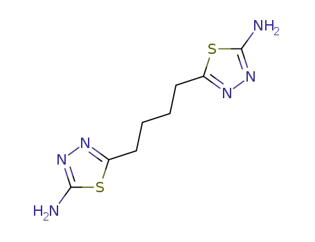Molecular Structure of 98558-04-4 (5,5′-(butane-1,4-diyl)bis(1,3,4-thiadiazol-2-amine))