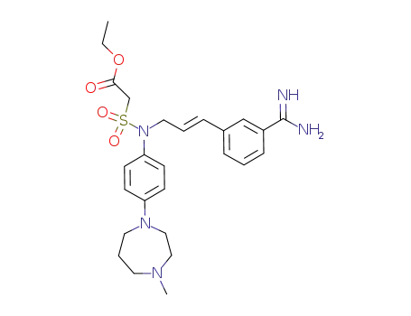 ethyl ({((2E)-3-{3-[amino(imino)methyl]phenyl}prop-2-en-1-yl)[4-(4-methyl-1,4-diazepan-1-yl)phenyl]amino}sulfonyl)acetate