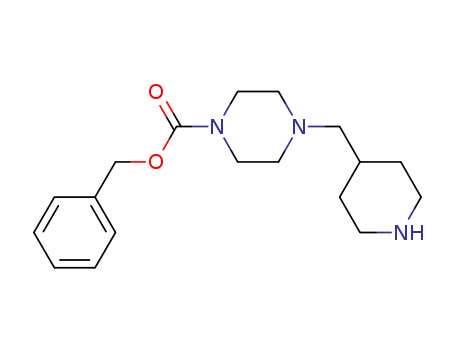 Molecular Structure of 775288-81-8 (1-Piperazinecarboxylic acid, 4-(4-piperidinylmethyl)-, phenylmethyl
ester)