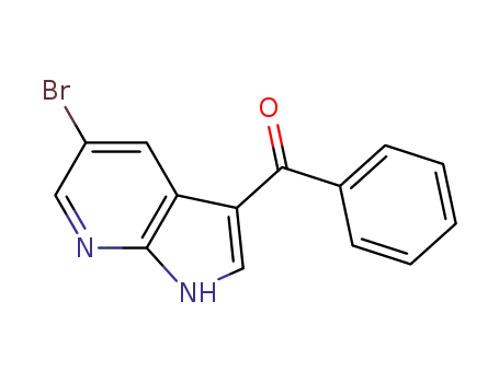 Molecular Structure of 858117-40-5 (Methanone, (5-bromo-1H-pyrrolo[2,3-b]pyridin-3-yl)phenyl-)