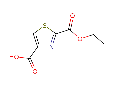 Molecular Structure of 911466-96-1 (2,4-Thiazoledicarboxylic  acid,2-ethyl  ester)