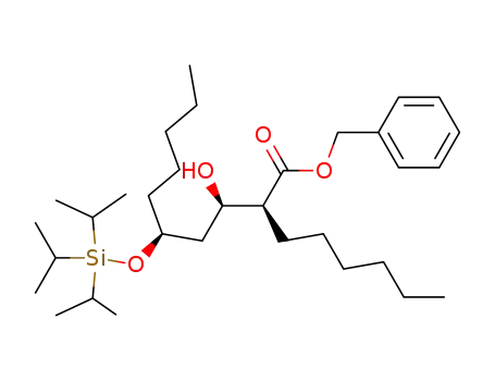 (2S,3R,5S)-2-Hexyl-3-hydroxy-5-triisopropylsilanyloxy-decanoic acid benzyl ester