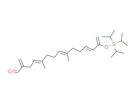 4,8,12,14-Pentadecatetraenal,
5,9-dimethyl-2-methylene-14-[[tris(1-methylethyl)silyl]oxy]-, (4E,8E,12E)-