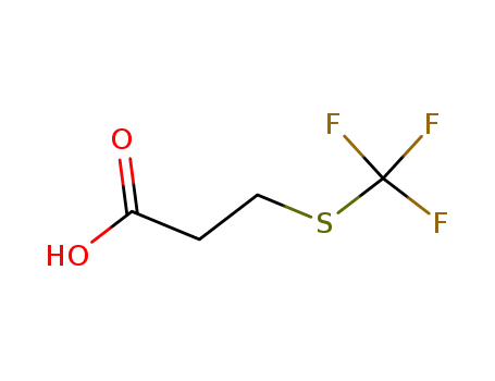 Molecular Structure of 29271-33-8 (Propanoic acid, 3-[(trifluoromethyl)thio]-)