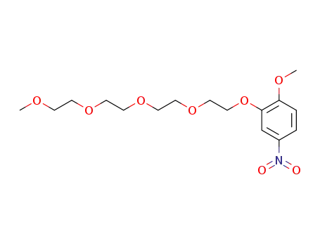 Molecular Structure of 100460-10-4 (1-Methoxy-2-(2-{2-[2-(2-methoxy-ethoxy)-ethoxy]-ethoxy}-ethoxy)-4-nitro-benzene)