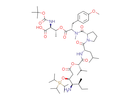 4-amino-5-methyl-3-triisopropylsilanyloxy-heptanoic acid 1-[1-(2-{[1-(2-<i>tert</i>-butoxycarbonylamino-2-carboxy-1-methyl-ethoxycarbonyl)-2-(4-methoxy-phenyl)-ethyl]-methyl-carbamoyl}-pyrrolidine-1-carbonyl)-3-methyl-butylcarbamoyl]-2-methyl-propyl ester
