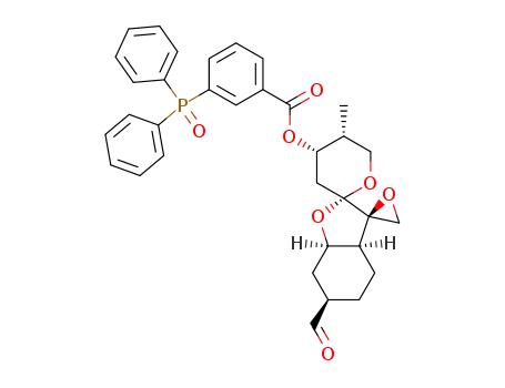 (2R,2'S,3'aR,6'S,7'aR,4''S,5''R)-decahydro-4''-<<3-(diphenylphosphinyl)benzoyl>oxy>-5''-methyldispiro<oxirane-2,3'-(2'H)-benzofuran-2',2''-<2H>pyran>-6'-carboxaldehyde