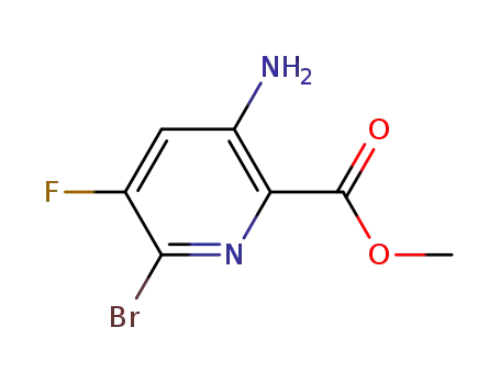 Molecular Structure of 1052714-13-2 (methyl 3-amino-6-bromo-5-fluoropicolinate)