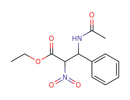 Molecular Structure of 261511-10-8 (Ethyl 3-(acetylamino)-2-nitro-3-phenylpropionate)