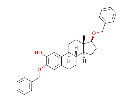 Molecular Structure of 159143-75-6 (3,17β-bis(benzyloxy)-2-hydroxyestra-1,3,5(10)-triene)