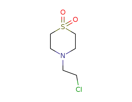 Molecular Structure of 55160-66-2 (4-(2-chloroethyl)thiomorpholine1,1-dioxide)