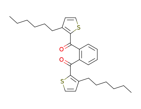 Molecular Structure of 811440-42-3 (1,2-phenylene bis((3-hexylthiophene-2-yl)methanone))