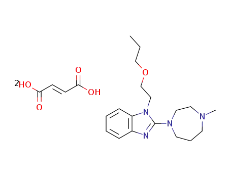 Molecular Structure of 87250-52-0 (2-(4-methyl-1,4-diazepan-1-yl)-1-(2-propoxyethyl)-1H-benzimidazole di[(2E)-but-2-enedioate])
