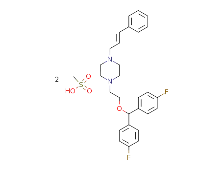 1-[2-[ビス(4-フルオロフェニル)メトキシ]エチル]-4-(3-フェニル-2-プロペニル)ピペラジン?2メタンスルホン酸
