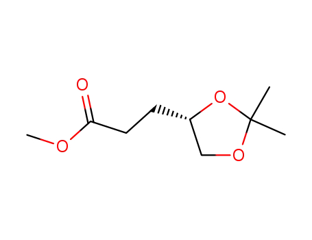 Molecular Structure of 90472-93-8 ((S)-METHYL-4,5-ISOPROPYLIDENE-2-PENTANOATE)