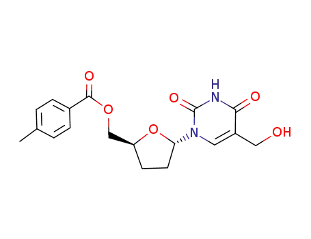 1-(2,3-dideoxy-5-O-(4-methylbenzoyl)-α-D-glycero-pentofuranosyl)-5-hydroxymethyluracil