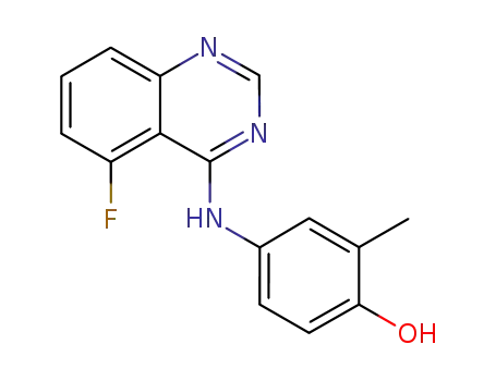 Molecular Structure of 786689-61-0 (Phenol, 4-[(5-fluoro-4-quinazolinyl)amino]-2-methyl-)