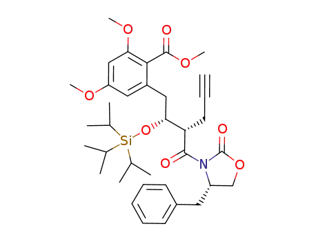 methyl 2-{(2R,3S)-3-{[(4S)-4-benzyl-2-oxo-oxazolidin-3-yl]carbonyl}-2-[(triisopropylsilyl)oxy]hex-5-ynyl}-4,6-dimethoxybenzoate