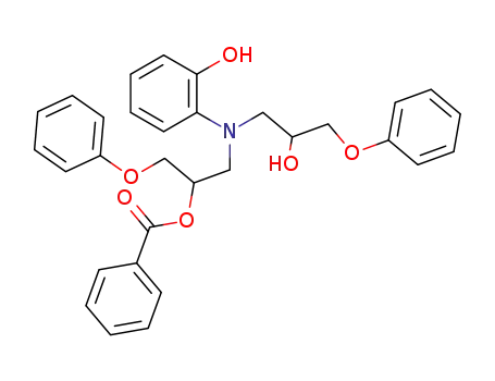 Molecular Structure of 113990-49-1 (Phenol,
2-[[2-(benzoyloxy)-3-phenoxypropyl](2-hydroxy-3-phenoxypropyl)amino]-)