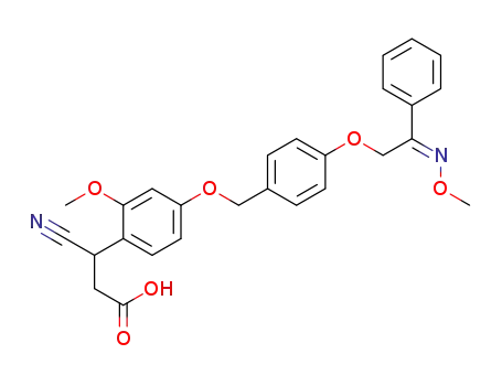 3-cyano-3-{2-methoxy-4-[(4-{[(2Z)-2-(methoxyimino)-2-phenylethyl]oxy}benzyl)oxy]phenyl}propanoic acid