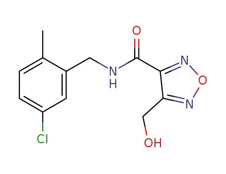 Molecular Structure of 1024699-56-6 (N-(5-chloro-2-methylbenzyl)-4-(hydroxymethyl)-1,2,5-oxadiazole-3-carboxamide)