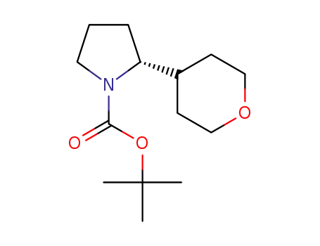 Molecular Structure of 1448219-22-4 ((R)-tert-butyl 2-(tetrahydro-2H-pyran-4-yl)pyrrolidine-1-carboxylate)